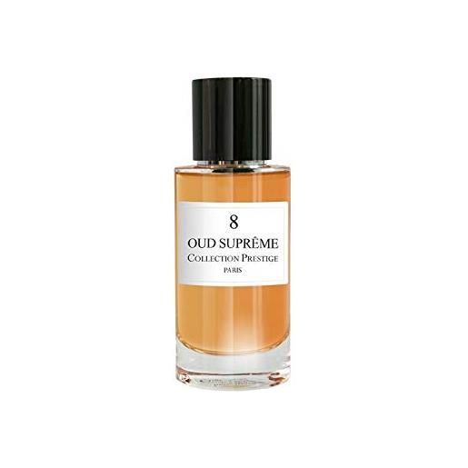 N°8 oud supreme | ispahan - collezione prestige edition privée rose paris - eau de parfum skin de gamme - made in france + sacchetto di velluto rose paris