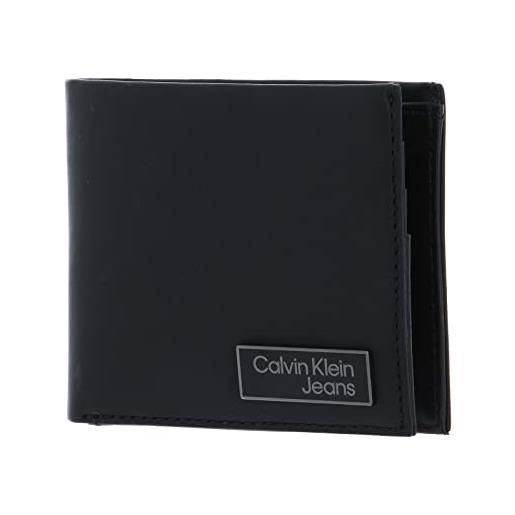 Calvin Klein ckj logo plaque bifold with coin black
