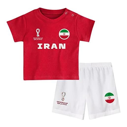 FIFA unisex kinder official world cup 2022 tee & short set, toddlers, iran, team colours, age 2, white, small