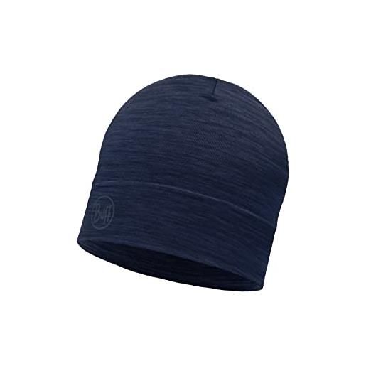 Buff cappello leggero in lana merino solid black unisex taglia unica