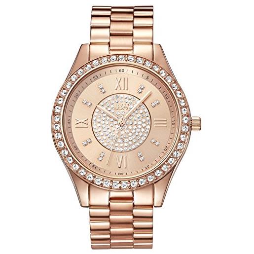 JBW women's mondrian 37mm rose gold plated bracelet & case quartz watch j6303c