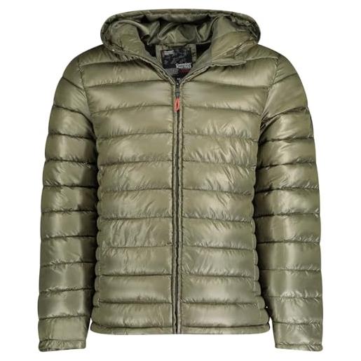 Canadian Peak calendreak hood men - doudoune chaude matelassee homme automne hiver - veste manteau chaud - blouson coupe vent manches longues rembourrage - hommes (marine l)