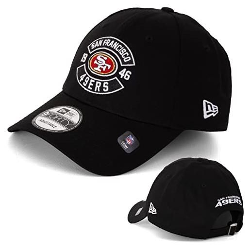 New Era - berretto da baseball 9forty, da uomo, con logo mlb, nba, nfl, edizione limitata, san francisco 49ers black, taglia unica