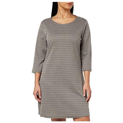 Only onlbrilliant noos jrs-abito a 3/4 a quadri mini, nero/aop: marrone houndstooth, m donna