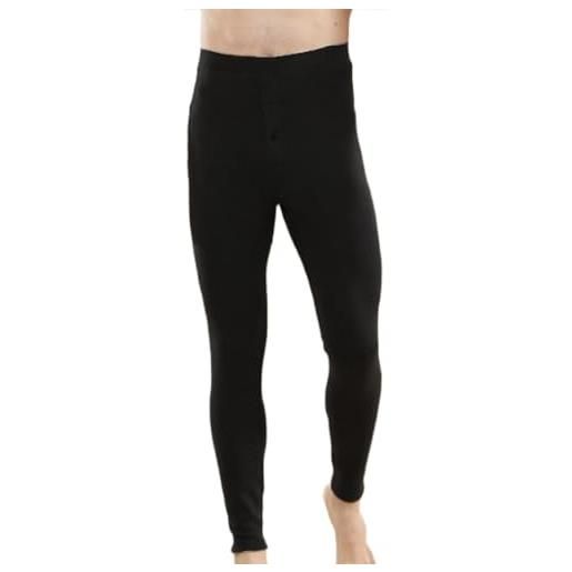 JPXJGT uomo elasticizzati pantaloni termici invernale intimo termico per sci palestra ciclismo calcio corsa xl-4xl(color: black, size: xxl)