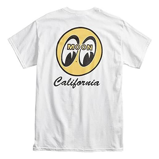 CANTAO men's mooneyes moon equipp california script t-shirt white