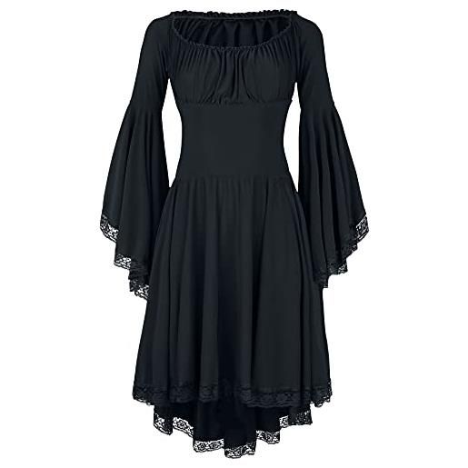 Ocultica jersey dress donna abito media lunghezza nero m 80% poliestere, 20% elasthane