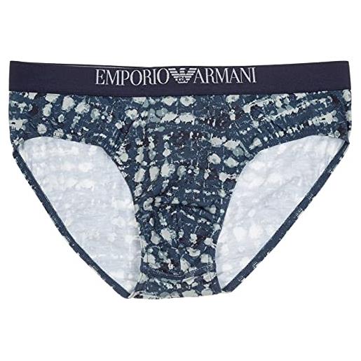 Emporio Armani underwear brief exotic print, pantaloncini uomo, multicolore (coconut print), xl