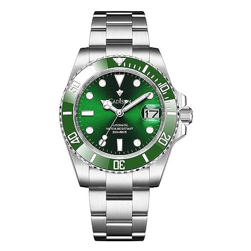FINNIAN cadisen orologio automatico da uomo orologio meccanico automatico vetro zaffiro acciaio inossidabile classico homage, 8216 verde