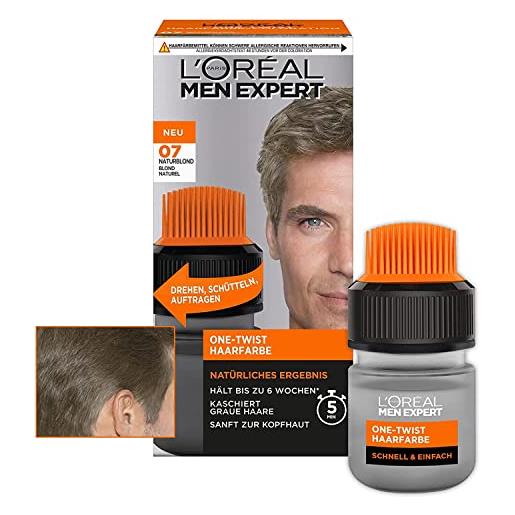 L'Oréal Paris l'oréal men expert one-twist - confezione da 3 biondo naturale per capelli, n. 7