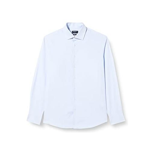 Hackett London pinpoint stripe camicia, white/blue, 16.5 uomo