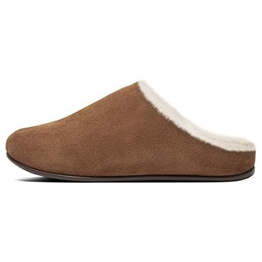 Fitflop chrissie shearling, pantofole donna, marrone (tumbled tan 645), 37 eu