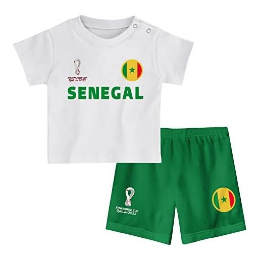 FIFA unisex kinder official world cup 2022 tee & short set, toddlers, senegal, alternate colours, age 2, white, small