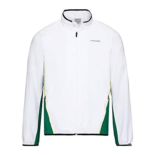Head - giacca da uomo club m tracksuits, uomo, 811309-whges, bianco/verde, s