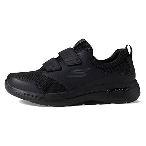 Skechers gowalk-scarpe da trekking atletiche con velcro | due cinghie sneaker | schiuma raffreddata ad aria, ginnastica uomo, cachi, 45.5 eu