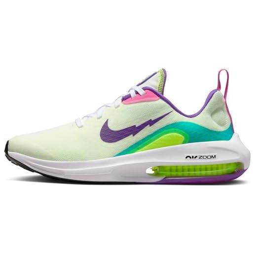 Nike air zoom arcadia 2 se gs, sneaker, white/purple cosmos-teal nebula-vol, 38.5 eu