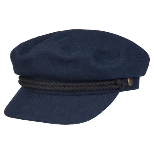 BRIXTON berretto marinaio fiddler wool blend cappello baker boy newsboy s (55-56 cm) - blu scuro
