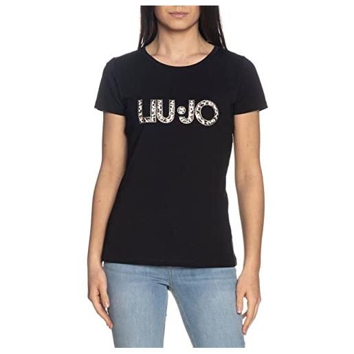 Liu Jo Jeans t shirt liu jo con logo nero donna es23lj40 va3025 j5003 m