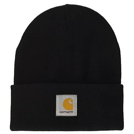 Carhartt, short watch hat - cappello, unisex, colore black, taglia taglia unica