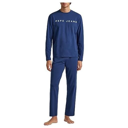 Pepe Jeans solid pant, pantalone del pigiama uomo, blu (navy), m