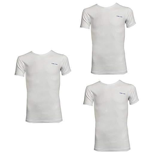 Enrico Coveri maglietta intima bambino e ragazzo, offerta 3-6 pezzi, maglietta intima in cotone bielastico (3 pezzi bianco, 15-16 anni)