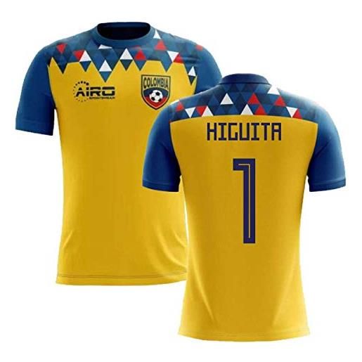 Airosportswear 2022-2023 colombia concept football soccer t-shirt maglia (rené higuita 1) - kids