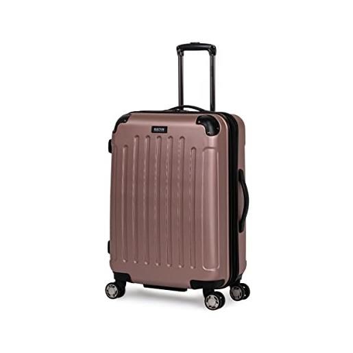 Kenneth Cole Reaction renegade_collection, oro rosa, 24-inch checked, renegade - ruota in abs espandibile, 61 cm, 8 ruote verticali