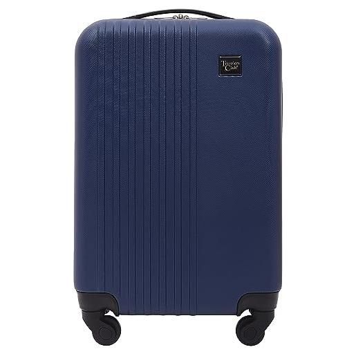 Travelers Club set di valigie cosmo da 20 o 2 pezzi, blu navy, 2-piece set (20/28), cosmo hardside spinner bagaglio