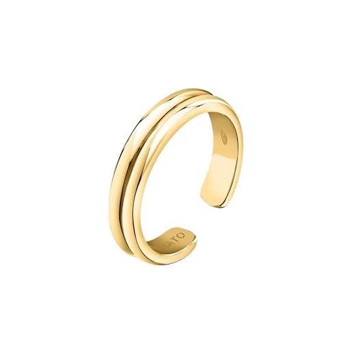 Morellato anello donna in argento 925‰, placcatura oro, capsule by aurora - sanb03013