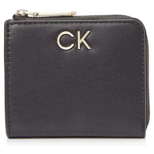 Calvin Klein jeans re-lock za wallet sm k60k610781, portafogli bambine e ragazze, nero (ck black), os