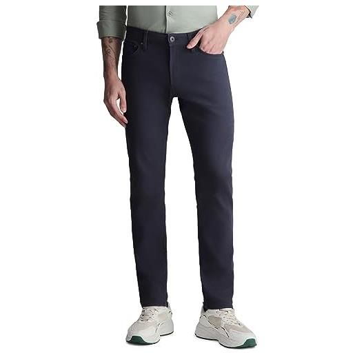 JACK & JONES pantalone in cotone cinque tasche, slim fit elasticizzato. (34w / 32l, blu)