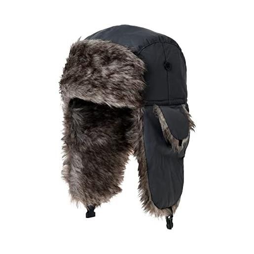 MarkMark russo ushanka cap inverno trapper ear flap cappelli yzt0092, nero , m