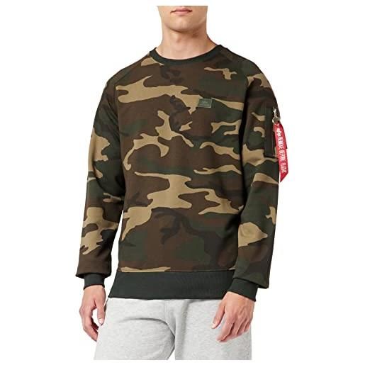 Alpha industries x-fit sweat felpa mimetica da uomo maglione, camouflage nero, s