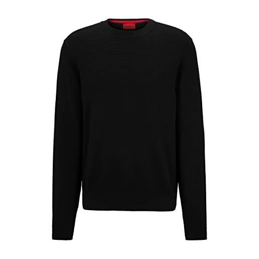 HUGO stoppo knitted_sweater, nero, m uomo