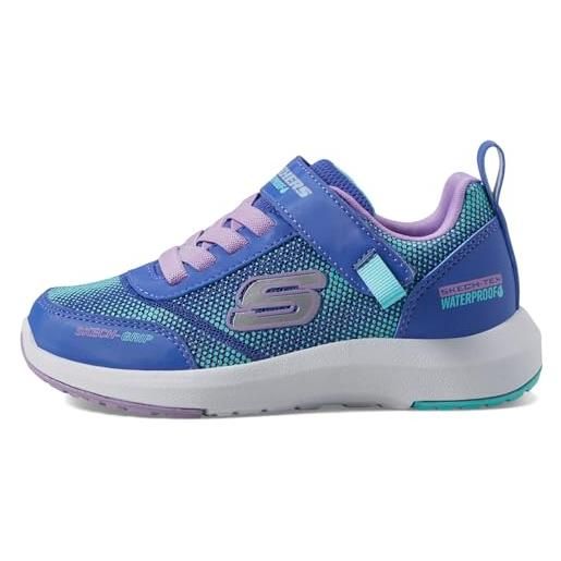 Skechers dynamic tread journey time, scarpe sportive bambine e ragazze, blue synthetic lavender trim, 28 eu