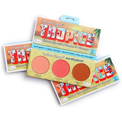 THE BALM vacy tropics powder blush glow. Up+coral. Reef+bronzer perfect. Tan 8,5 gr