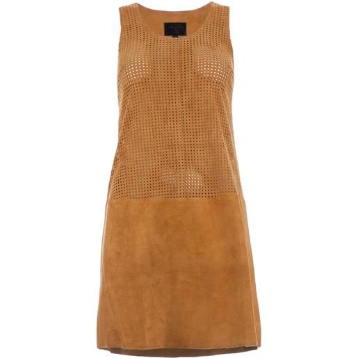 Stouls perforated dress - marrone