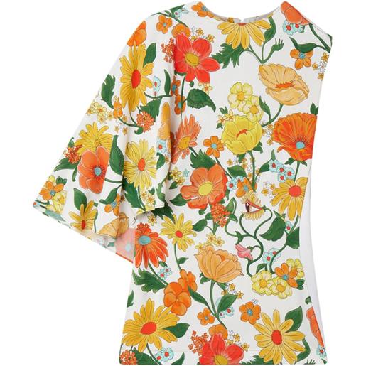 Stella McCartney top monospalla lady garden con stampa - arancione