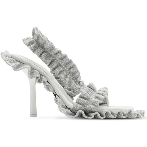 Burberry sandali metallizzati - grigio