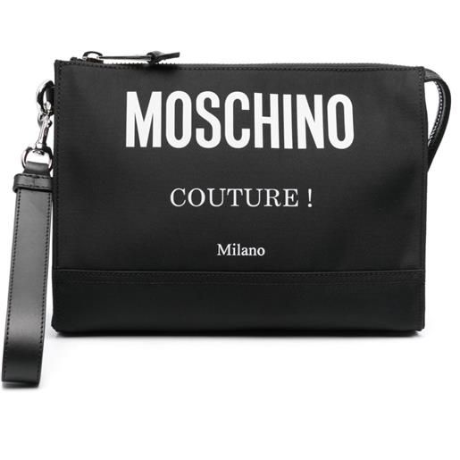 Moschino clutch Moschino couture con stampa - nero