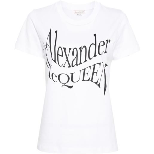 Alexander McQueen t-shirt con stampa - bianco