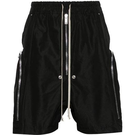 Rick Owens shorts con zip - nero