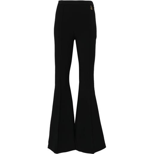 Elisabetta Franchi pantaloni con placca logo - nero