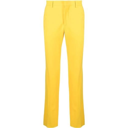 Moschino pantaloni sartoriali a vita bassa - giallo