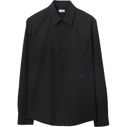 Burberry camicia con ricamo ekd - nero