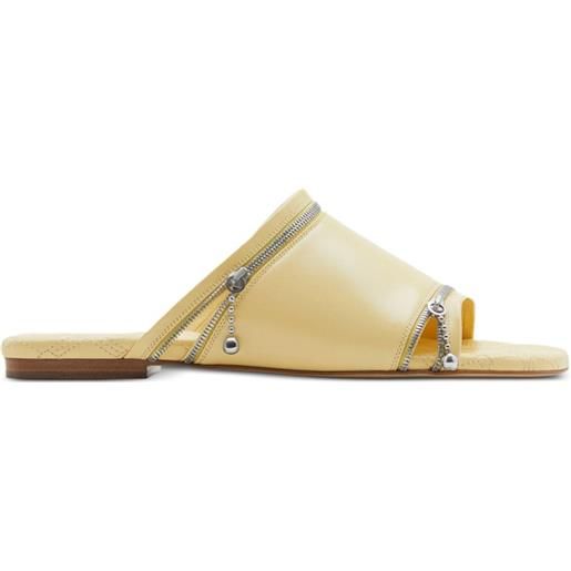 Burberry sandali slides con zip - toni neutri