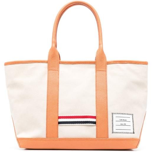 Thom Browne borsa tote piccola - toni neutri