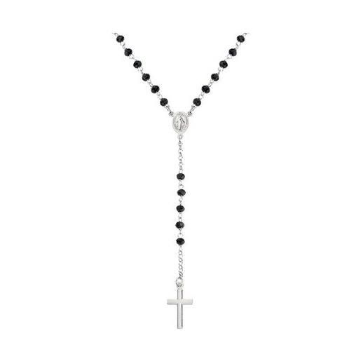 AMEN rosario classico ag925 cristalli neri