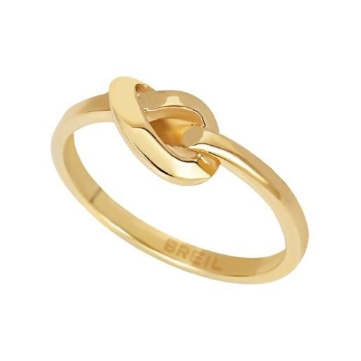 BREIL anello donna acciaio lucido ip gold b&me BREIL