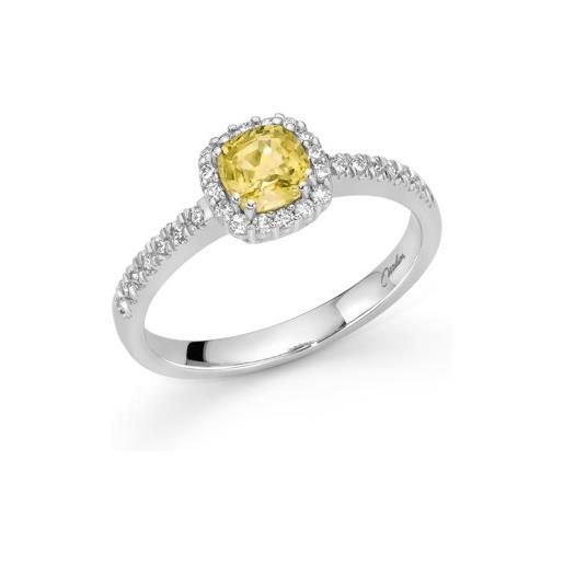 MILUNA anello oro bianco zaffiro giallo donna MILUNA le gemme